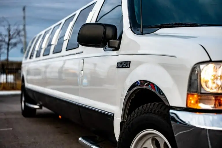 White SUV limo