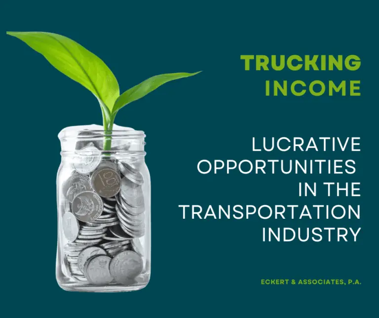 Trucking income lucrative opportunities in the transportation industry.