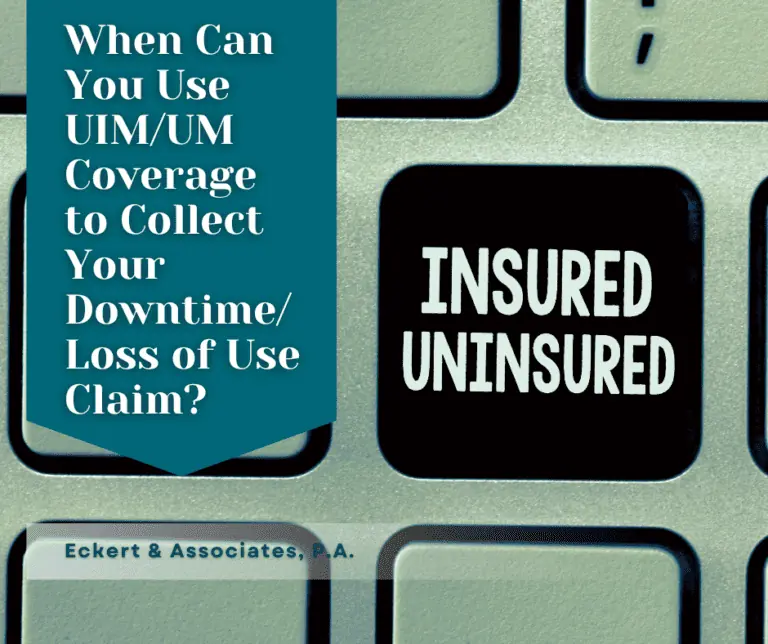 When can you use umu coverage to collect downtime or use uninsured claim?.