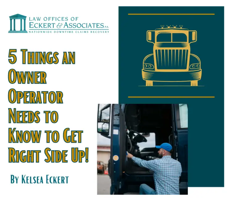 5 things an owner operator needs to know to get right side up.